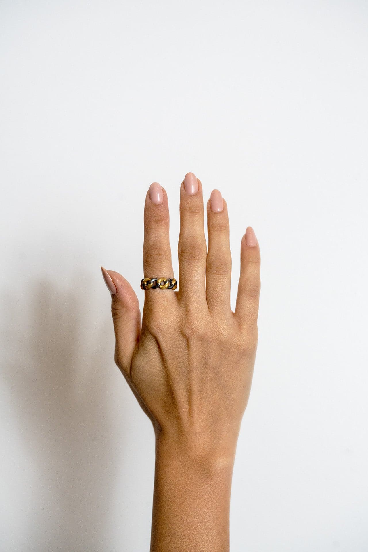 Lika Behar Yellow Gold & Oxidized Silver 'Carla' Link Ring - Skeie's Jewelers