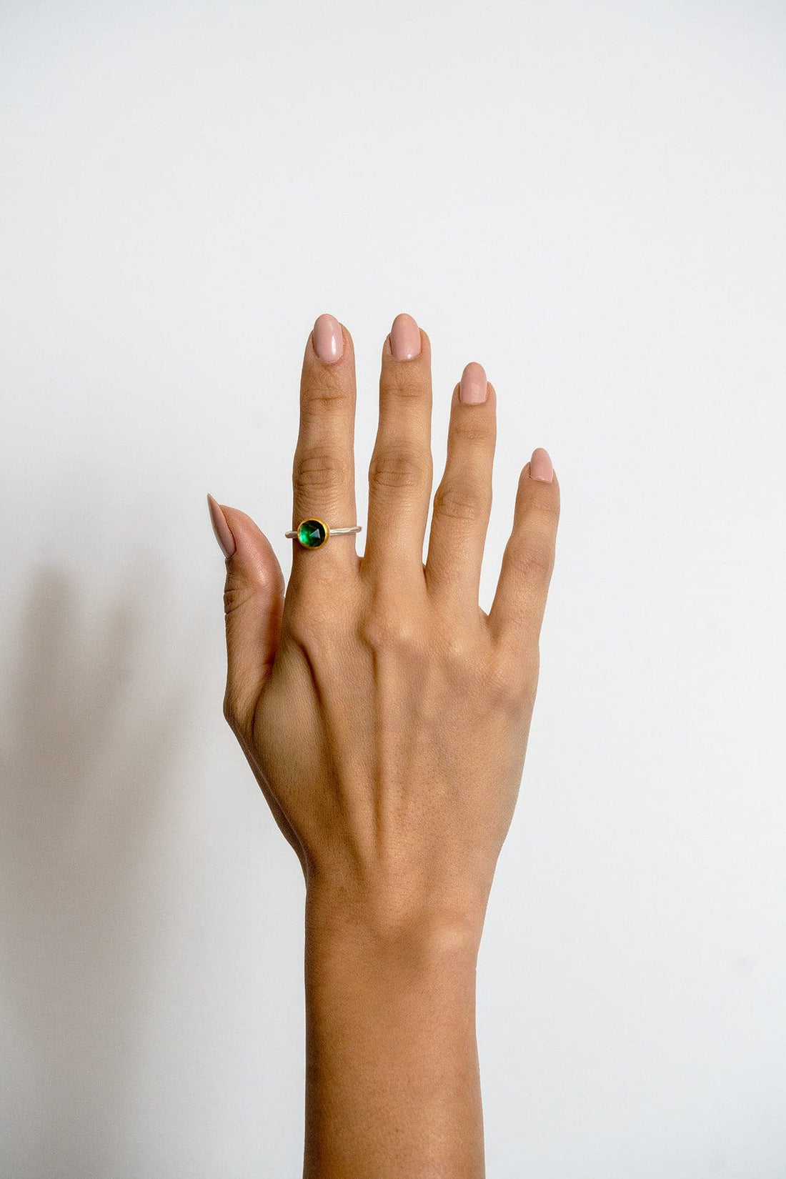 Lika Behar Sterling Silver & Yellow Gold Green Tourmaline Gemstone Ring - Skeie's Jewelers