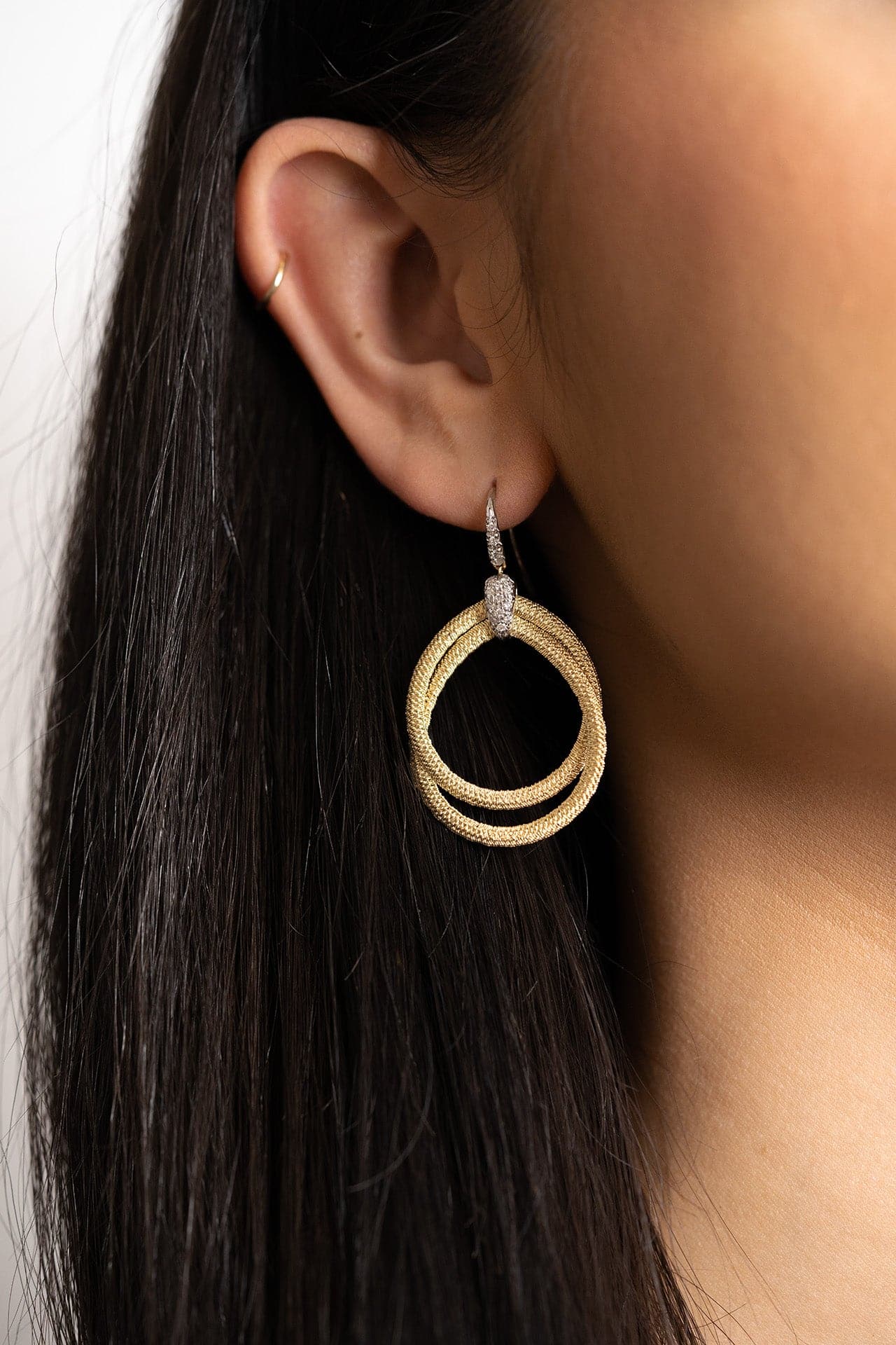 Marco Bicego® 'Cairo' Yellow Gold and Diamond Small Drop Earrings - Skeie's Jewelers