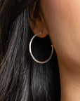 Lika Behar Sterling Silver Round Open Hoop Earrings - Skeie's Jewelers