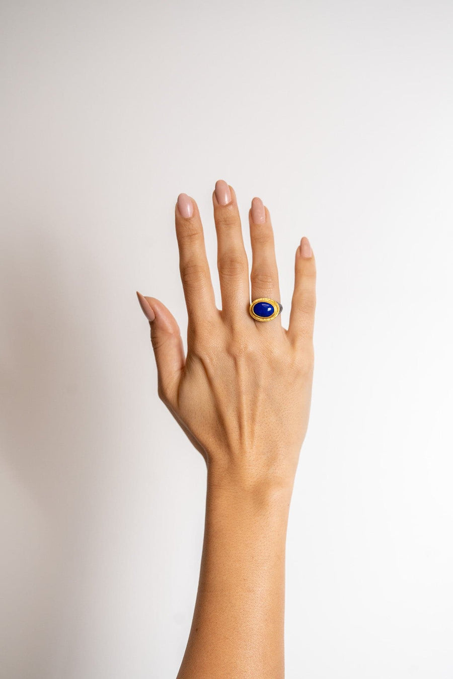 Lika Behar Sterling Silver & Yellow Gold Lapis Lazuli Ring by Lika Behar - Skeie's Jewelers