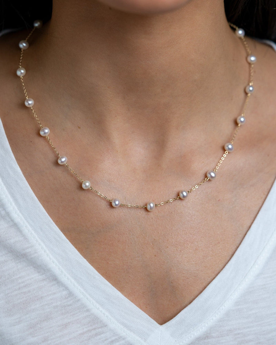 Carla | Nancy B. Pearl Tincup Pearl Station Necklace - Skeie's Jewelers