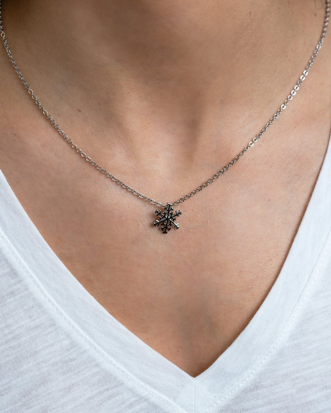 Sterling Silver Snowflake Necklace by Carla | Nancy B. - Skeie's Jewelers