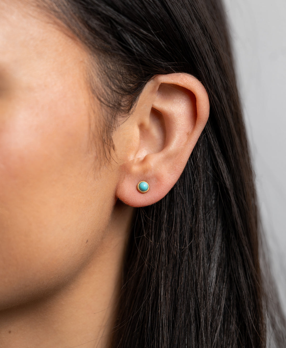 Turquoise Bezel Studs by Kimberly Collins - Skeie's Jewelers