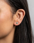 Turquoise Bezel Studs by Kimberly Collins - Skeie's Jewelers