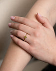 Peridot Bezel-Set Gold Ring - Skeie's Jewelers