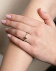 Dainty Tourmaline Bezel-Set Gemstone Ring - Skeie's Jewelers