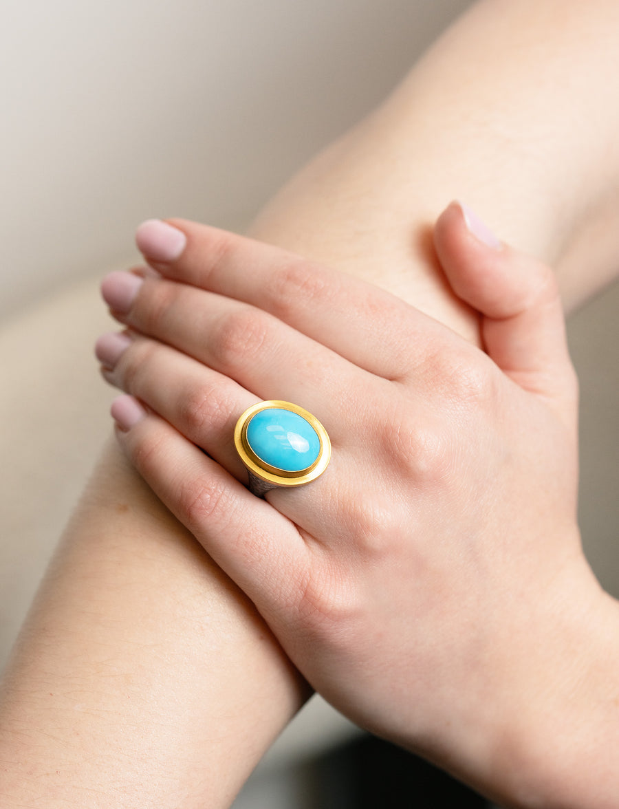Lika Behar Turquoise Pompei Ring - Skeie's Jewelers