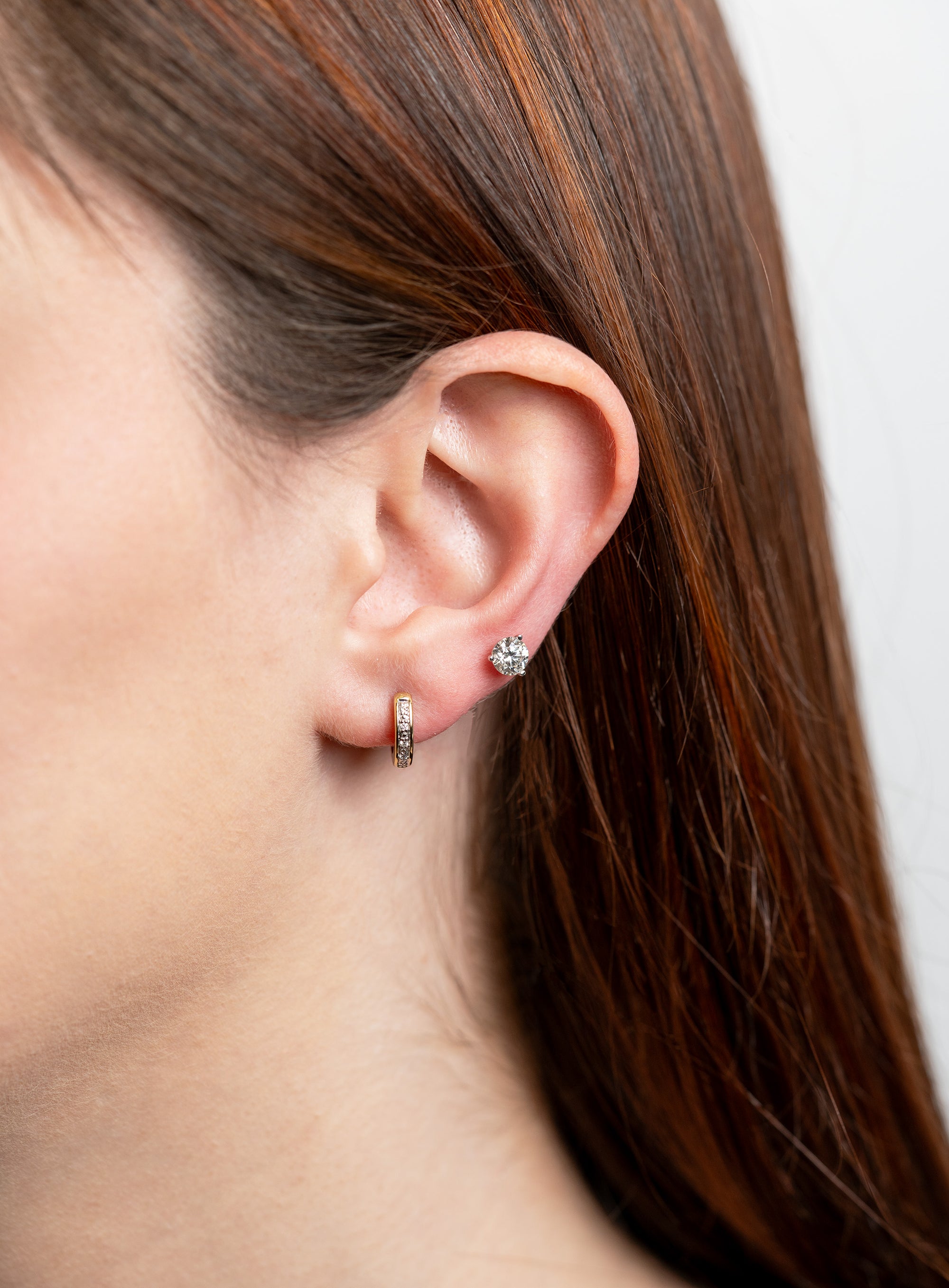 De Beers Forevermark Black Label Round Brilliant Stud Earrings - Skeie's Jewelers