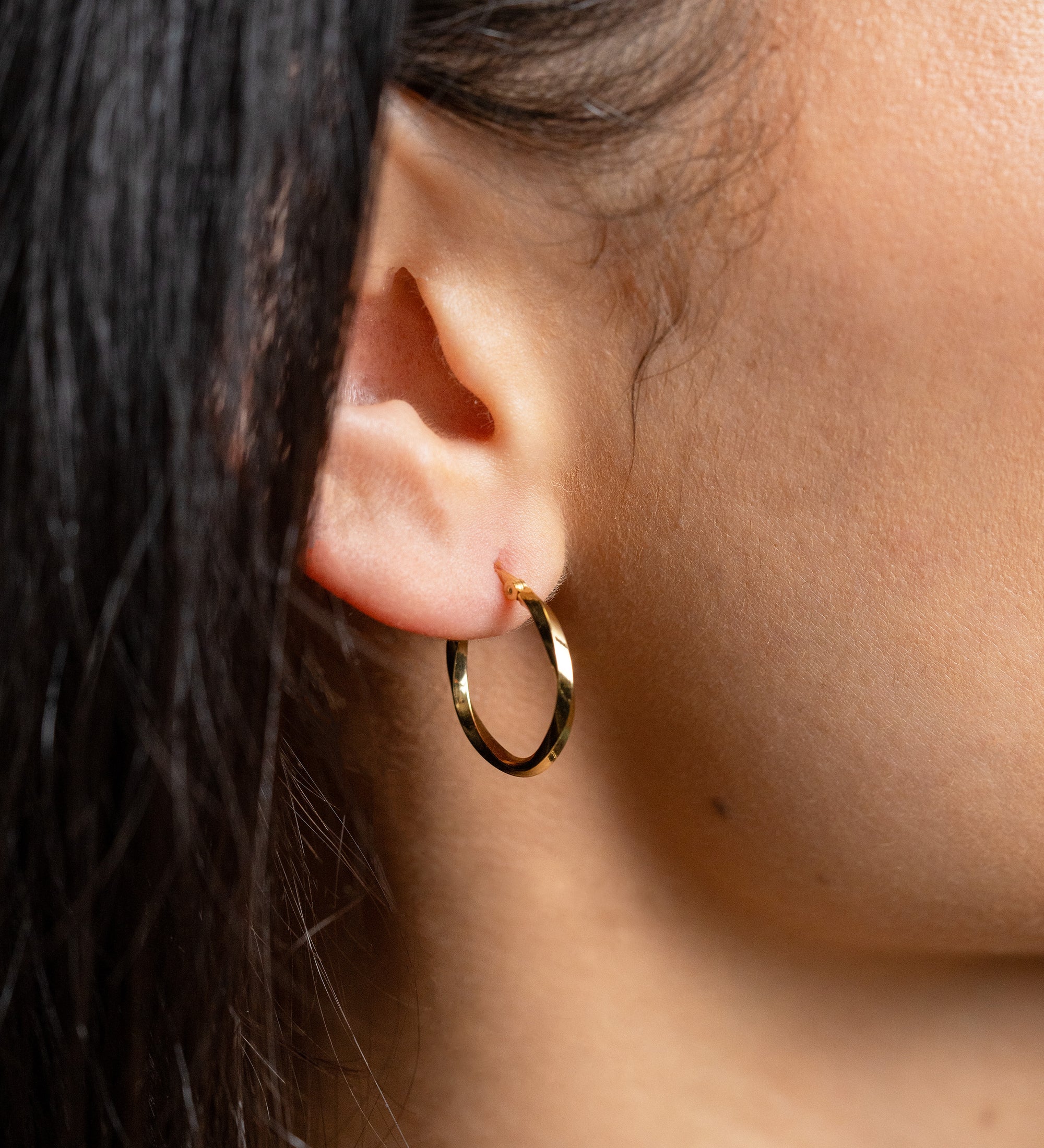 Twisted Yellow Gold Hoops by Carla | Nancy B. - Skeie's Jewelers