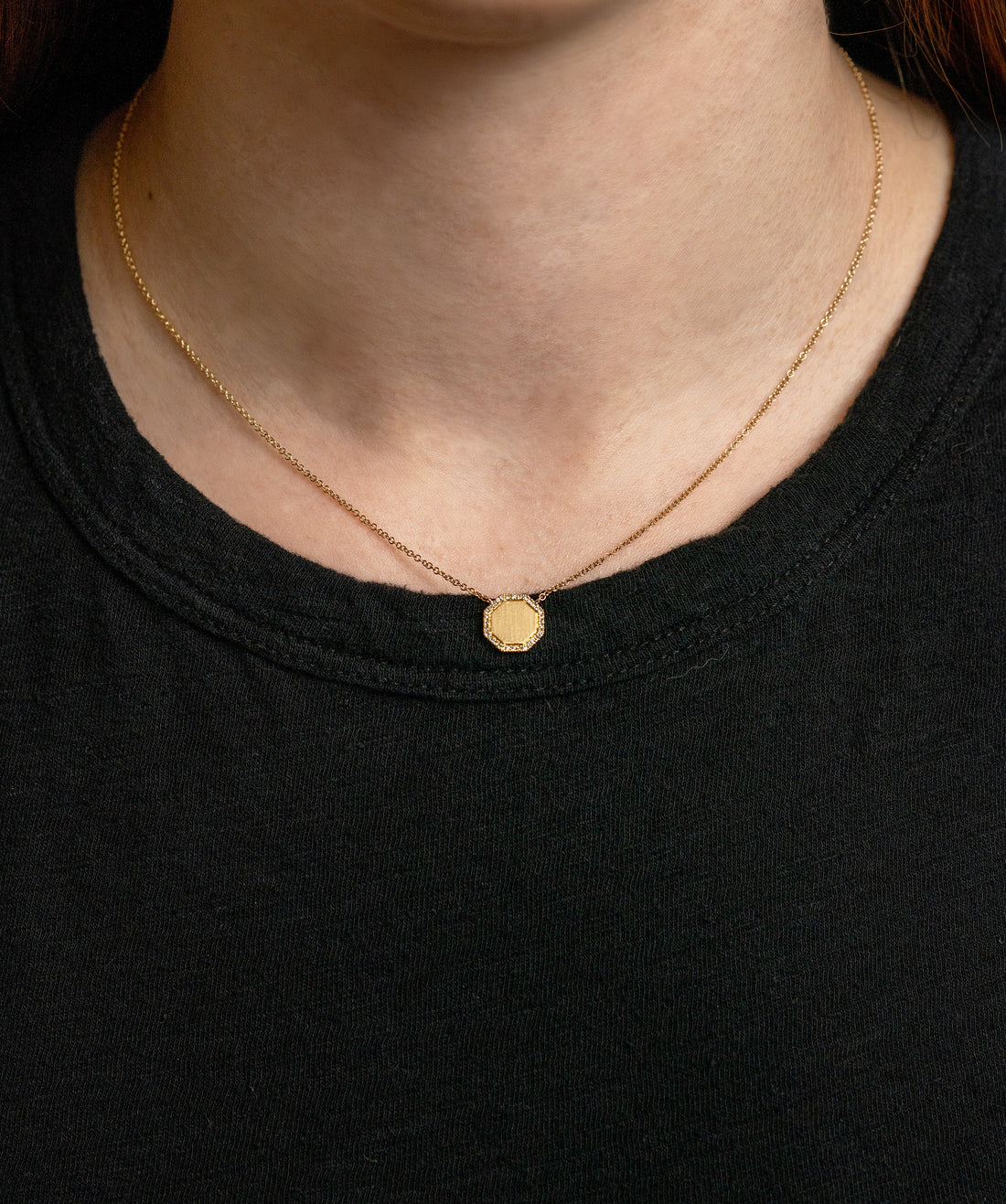 Diamond Octagon Pendant Necklace - Skeie's Jewelers