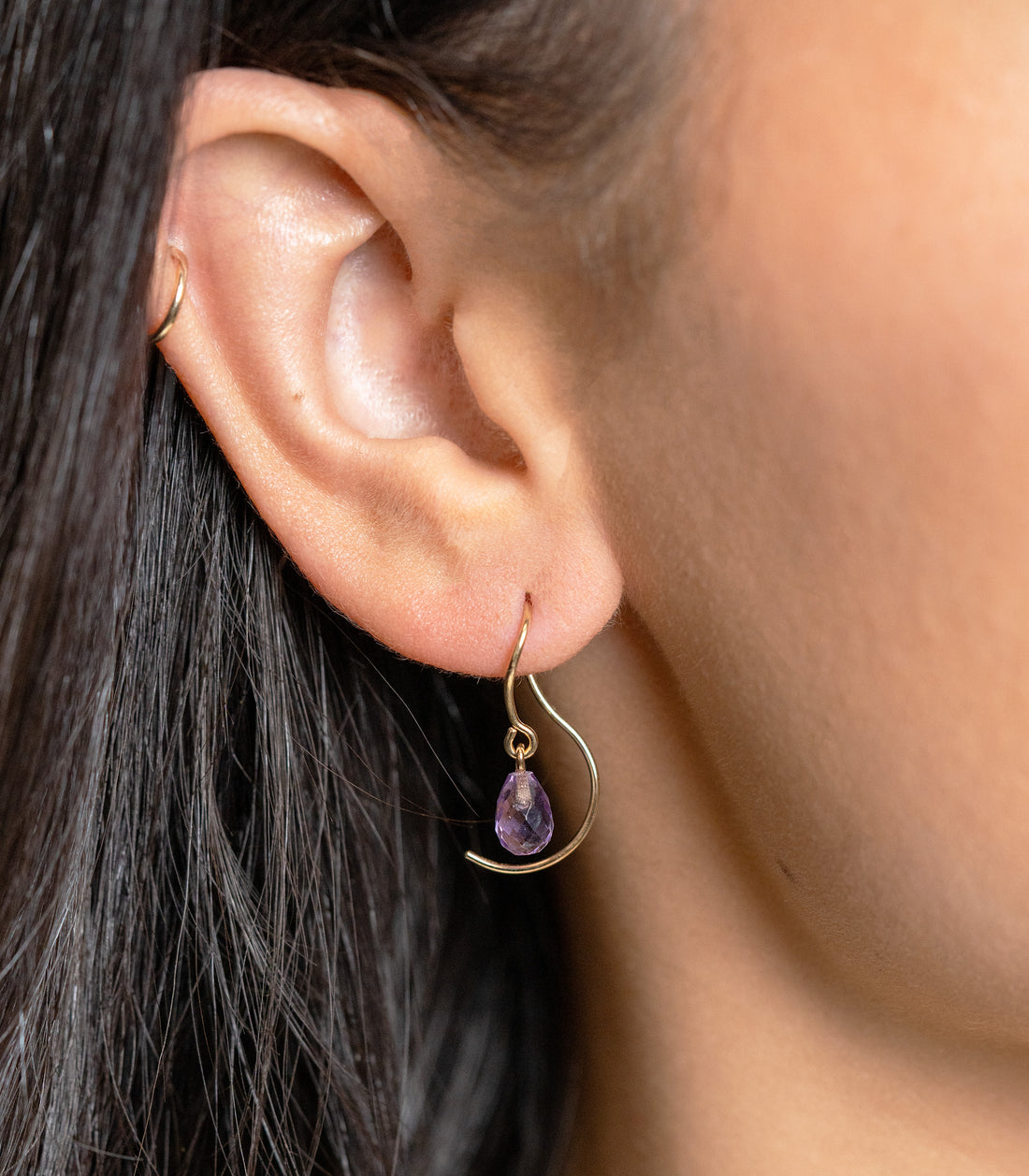 Amethyst Swirl Dangle Earrings by Carla | Nancy B.