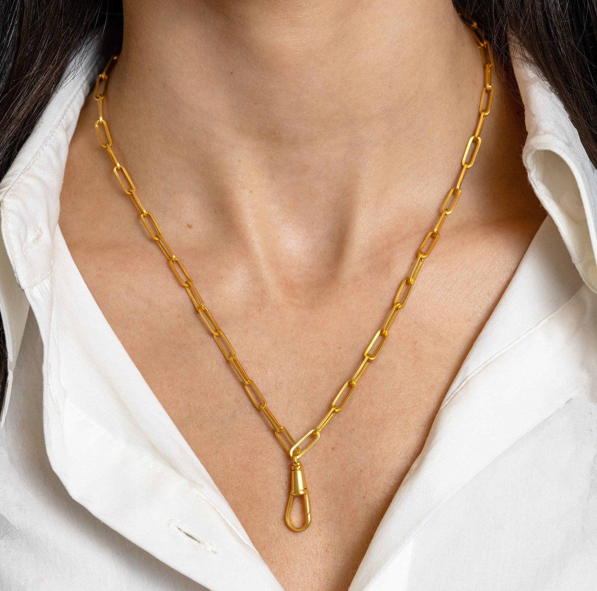 Lika Behar Paperclip Chain Clip Necklace - Skeie's Jewelers