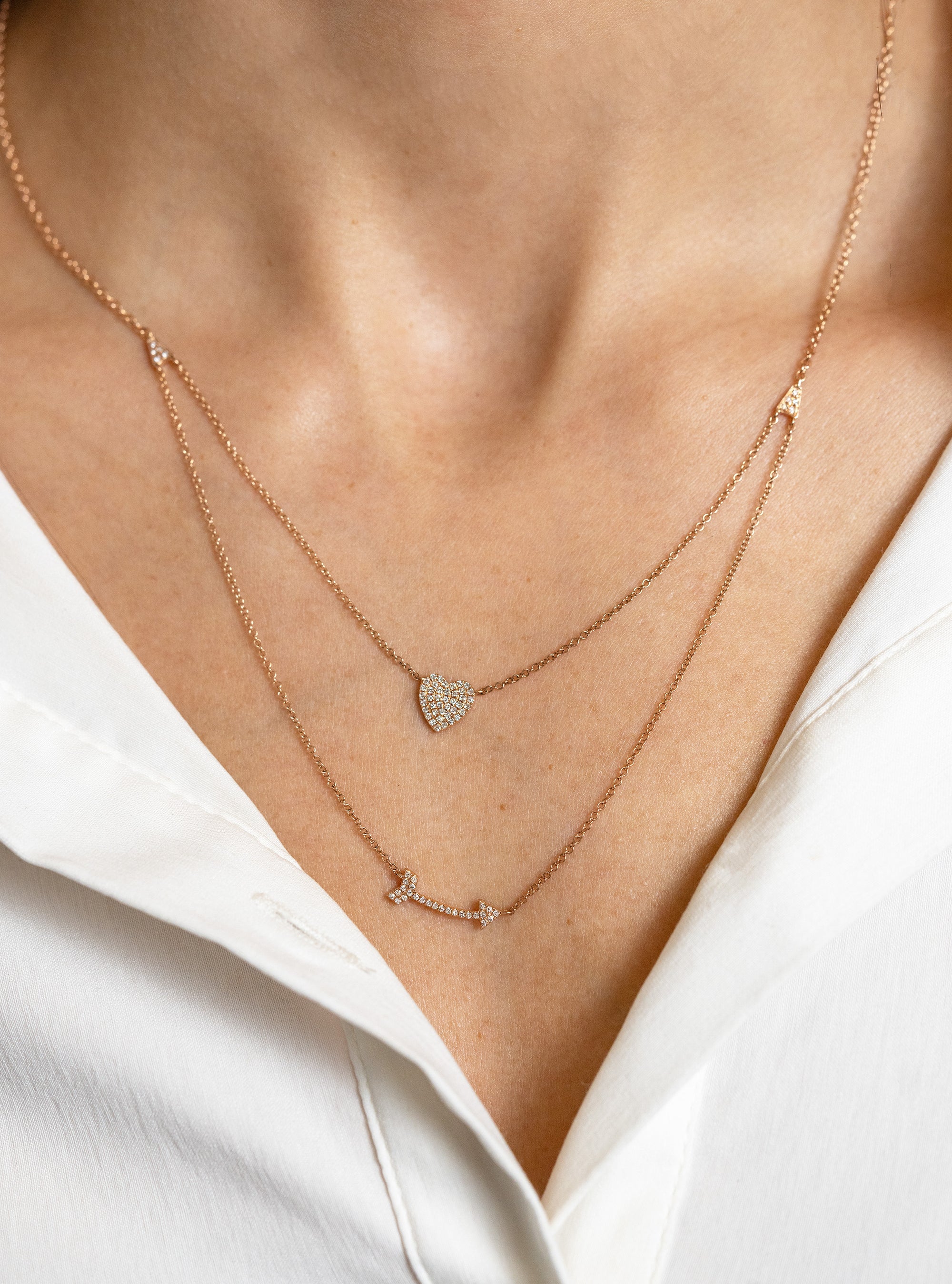 Hearts & Arrows Necklace by Shy Creation - Skeie's Jewelers