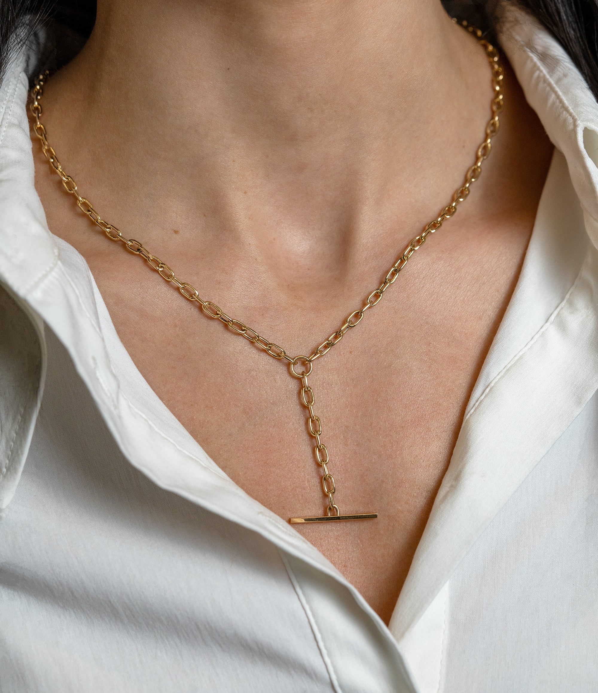 Zoe Chicco Gold Toggle Lariat - Skeie's Jewelers