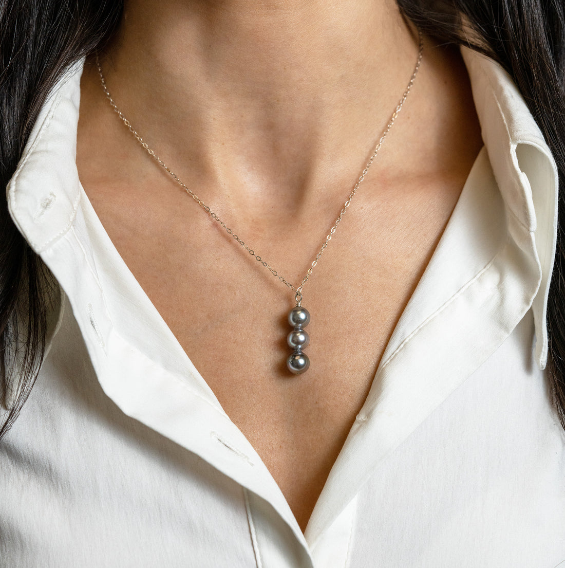 Tahitian Pearl Three Stack Necklace by The Pearl Girl