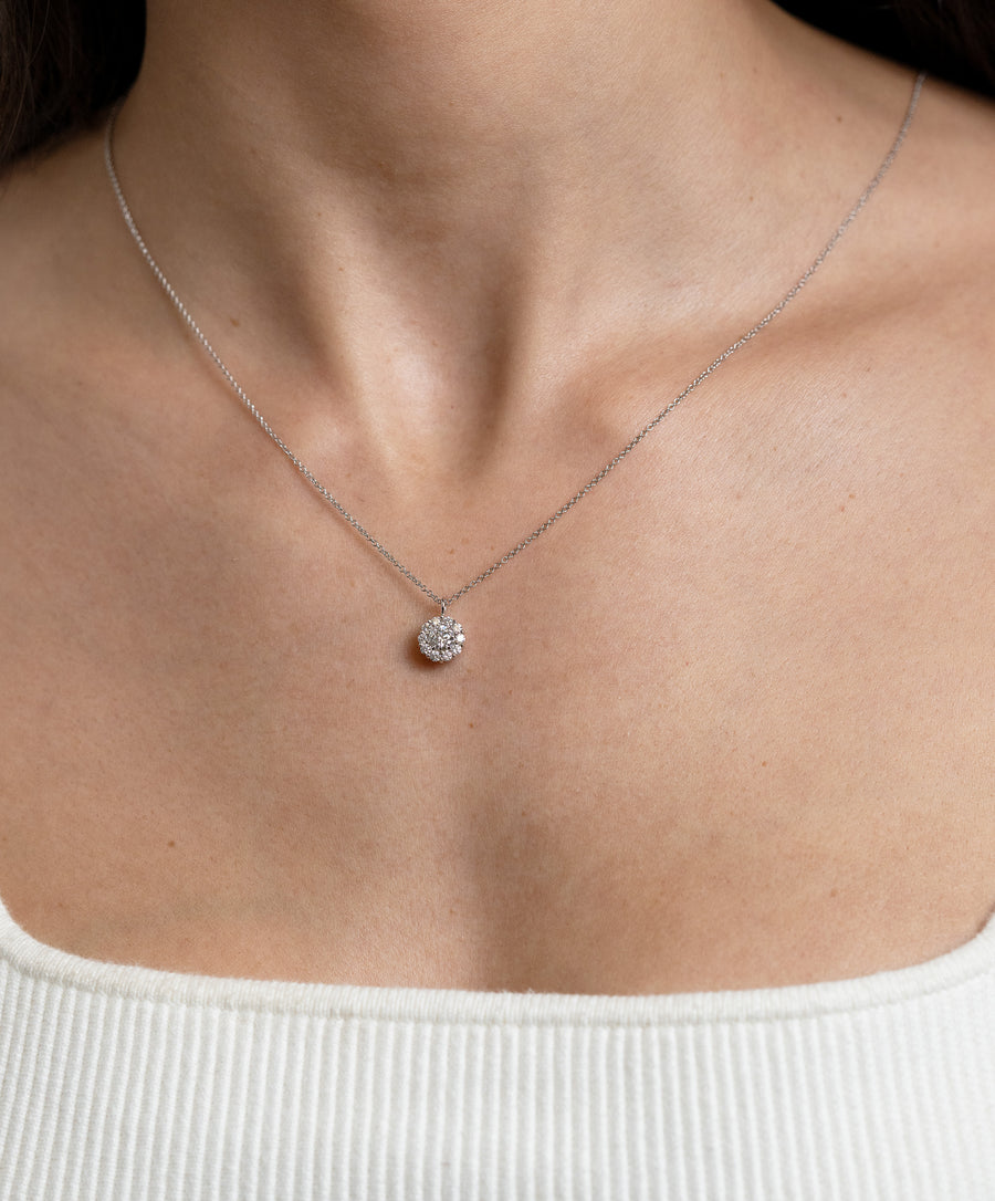 Skeie's Legacy Collection Diamond Cluster Pendant Necklace