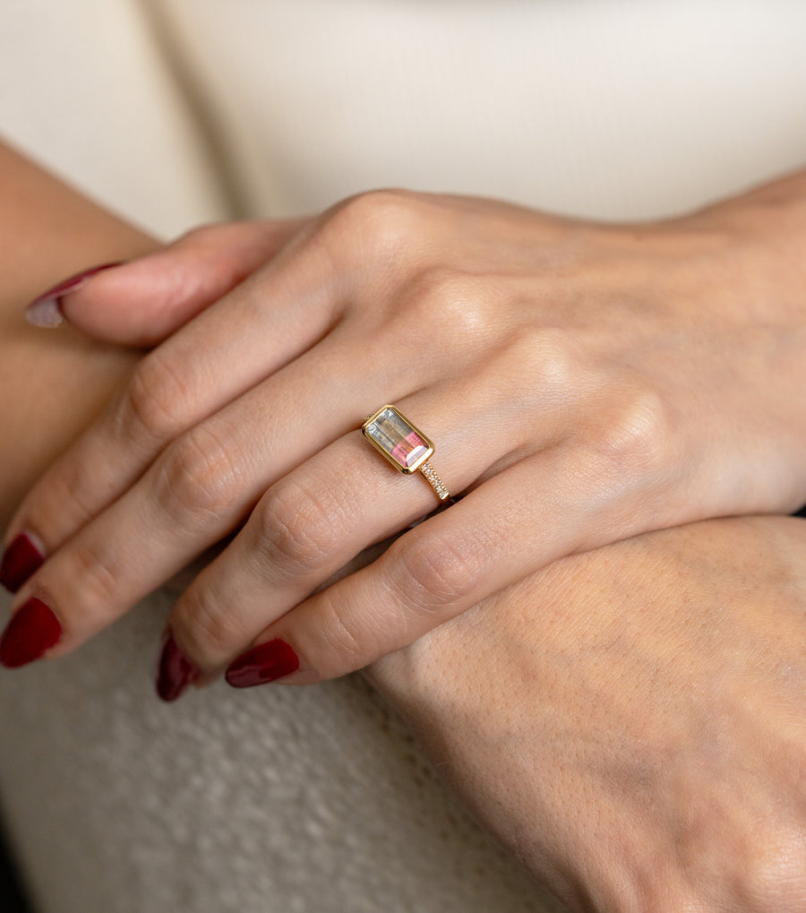 Kimberly Collins Bicolor Tourmaline Gemstone Ring