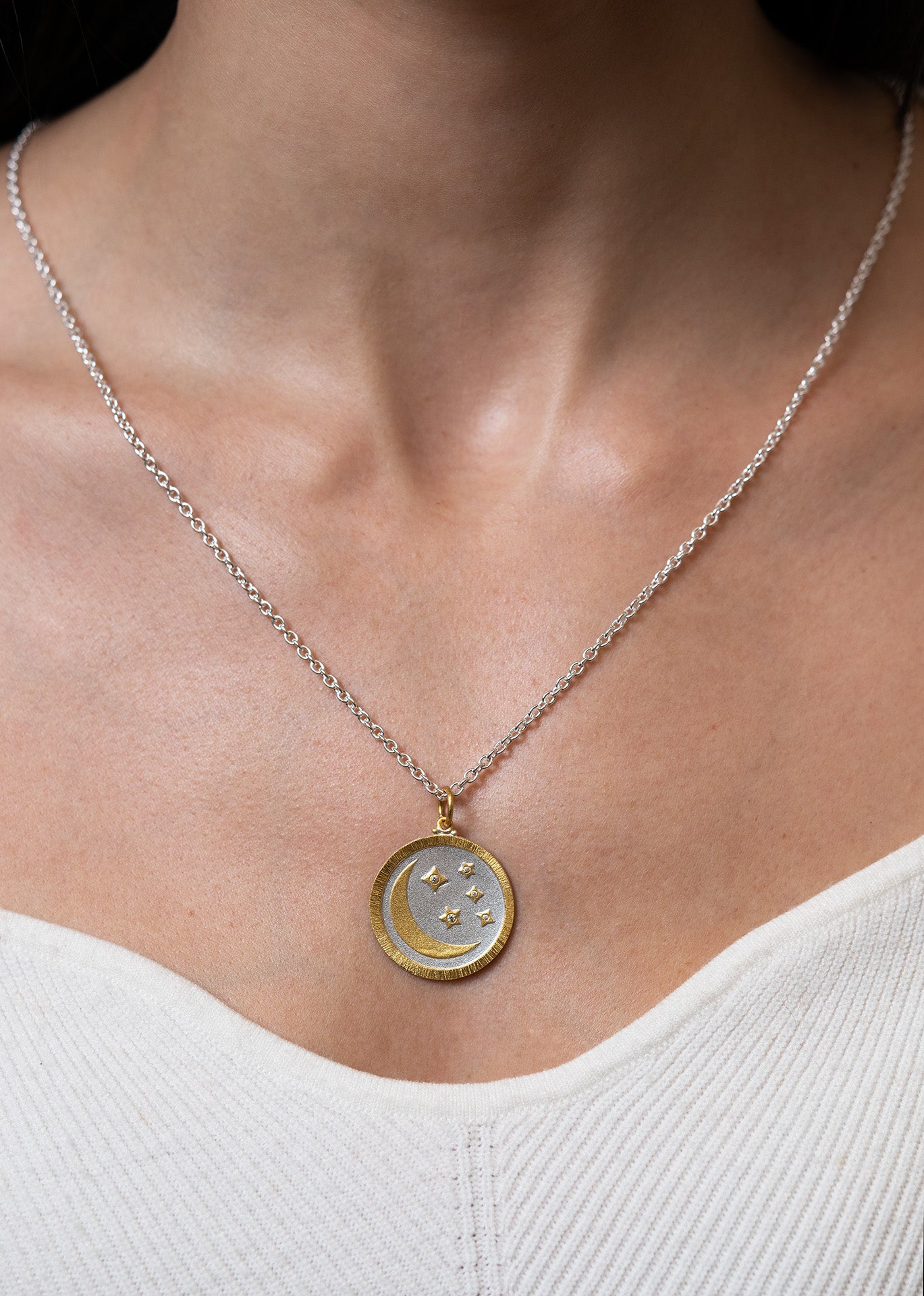 Lika Behar Moon & Stars Medallion - Skeie's Jewelers