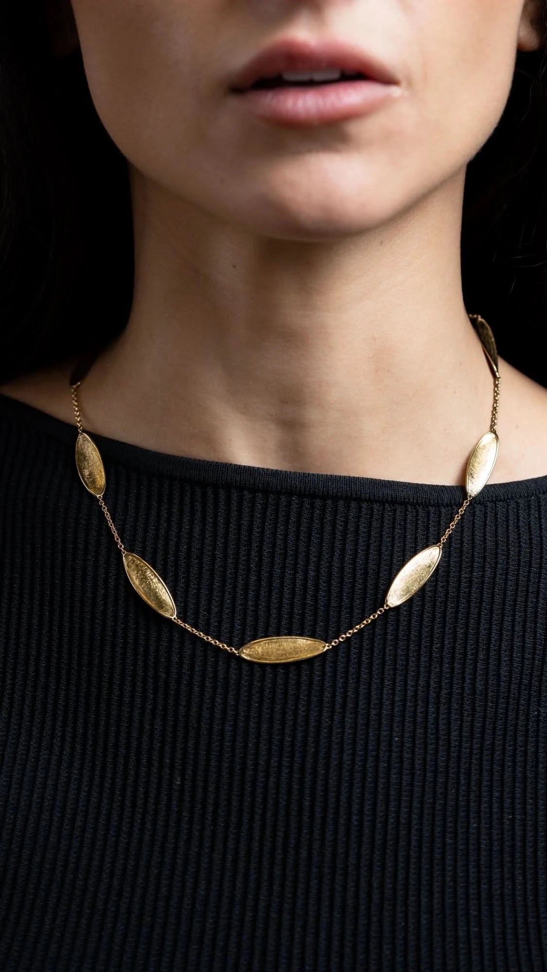 Marco Bicego 18k Yellow Gold Station Short Necklace - Skeie's Jewelers