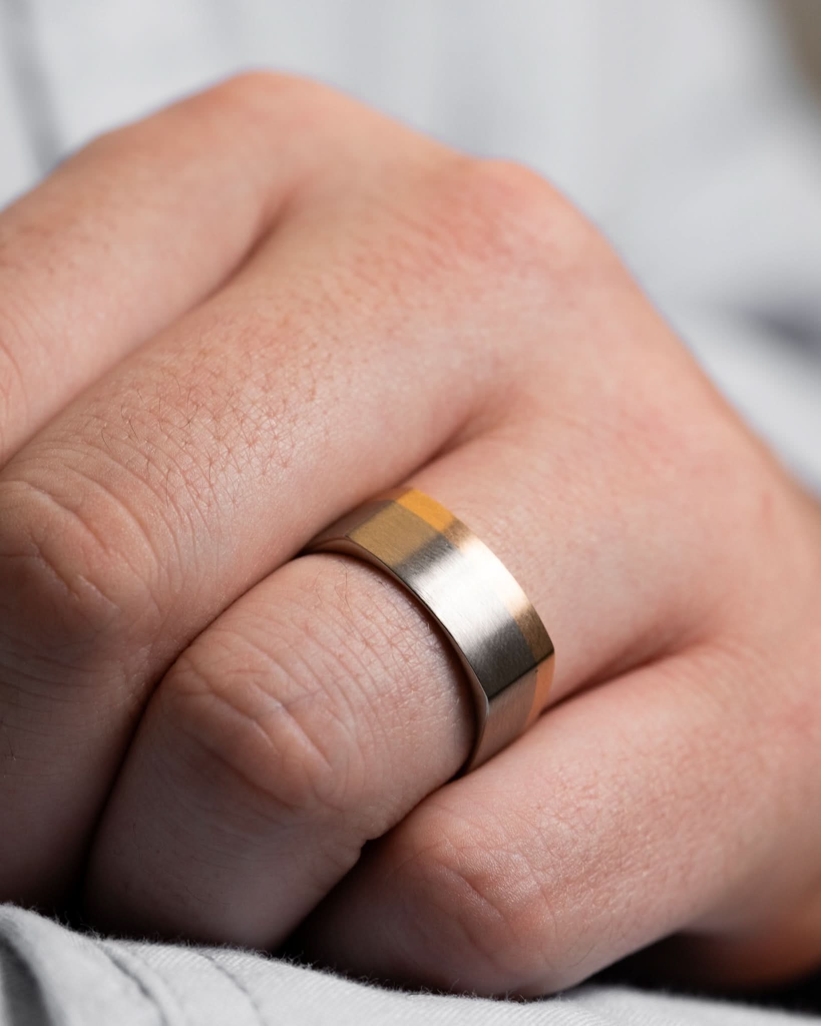 Furrer Jacot Two Tone 18k Gold Band - Skeie's Jewelers