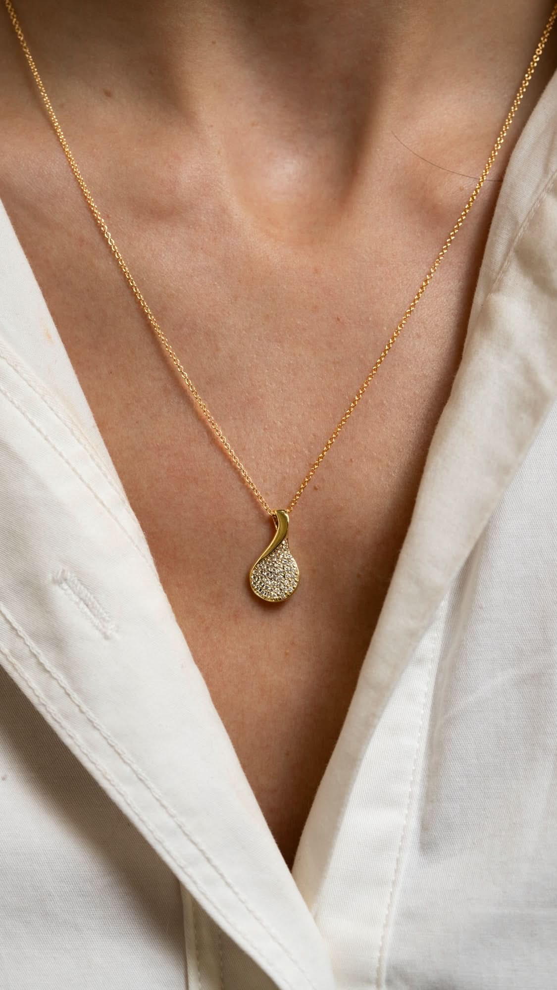 14k Yellow Gold Pave Pendant by Zeghani - Skeie's Jewelers