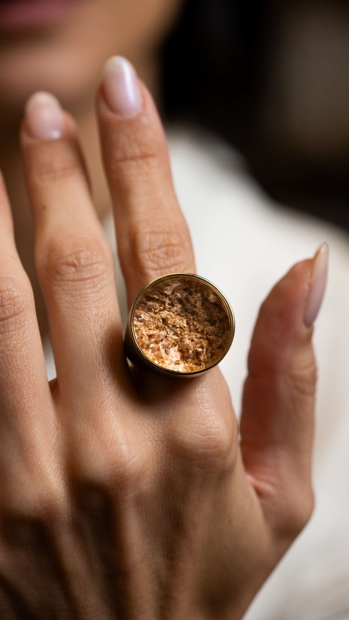 Round Quartz Gem Drop Ring - Skeie's Jewelers