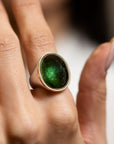Round Tourmaline Gem Drop Ring - Skeie's Jewelers