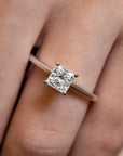 14k White Gold 1.00ct Princess Cut Engagement Ring