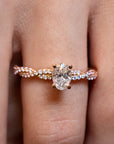 Diamond Accented Twist Engagement Ring