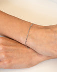 Skeie's Jewelers White Gold Curb Chain Bracelet