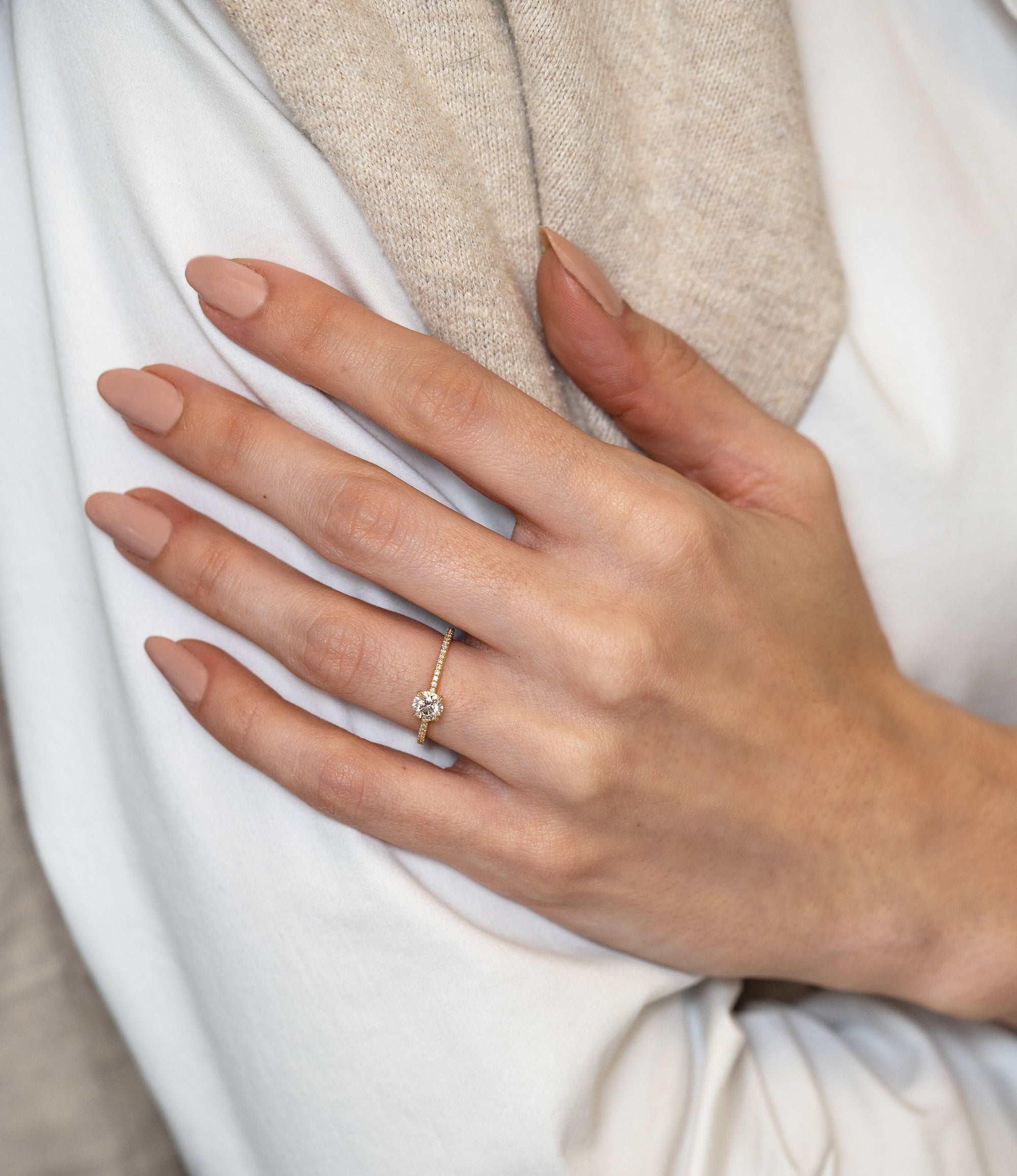 Dainty Diamond Line Engagement Ring - Skeie's Jewelers