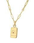 Roberto Coin 'Venetian Princess' Yellow Gold Dog Tag Pendant Necklace - Skeie's Jewelers