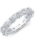 Rahaminov Platinum Emerald-Cut Diamond Eternity Ring - Skeie's Jewelers