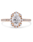 Forevermark Oval-Cut Scalloped Halo Engagement Ring - Skeie's Jewelers