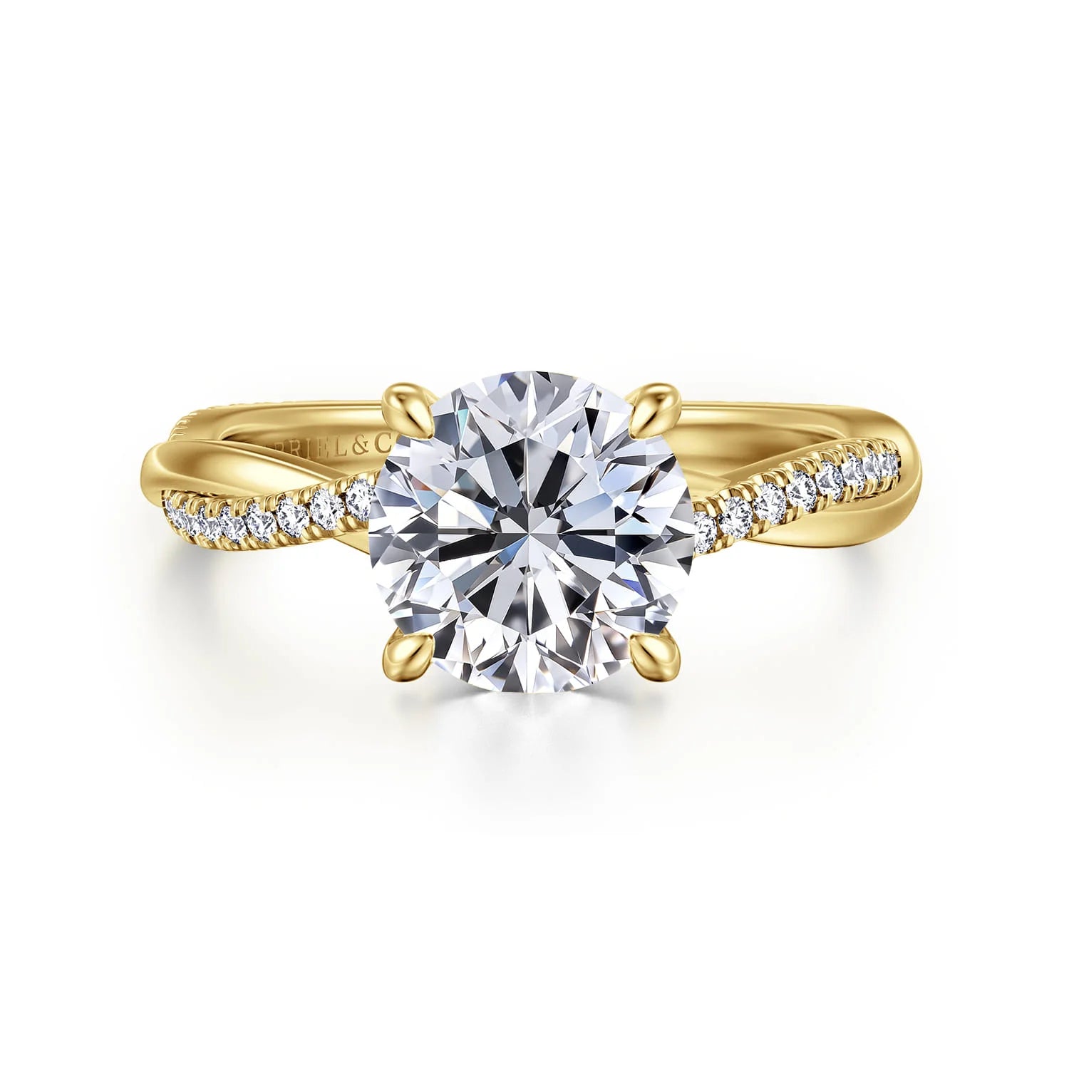 Gabriel & Co. 14K Yellow Gold Oval Diamond Engagement Ring - Skeie's Jewelers
