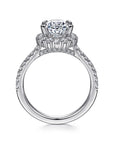 Gabriel & Co. 14K White Gold Oval Halo Diamond Engagement Ring - Skeie's Jewelers
