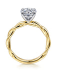 Gabriel & Co. 14K Gold Twisted Round Diamond Engagement Ring - Skeie's Jewelers
