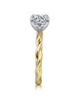 Gabriel & Co. 14K Gold Twisted Round Diamond Engagement Ring - Skeie's Jewelers