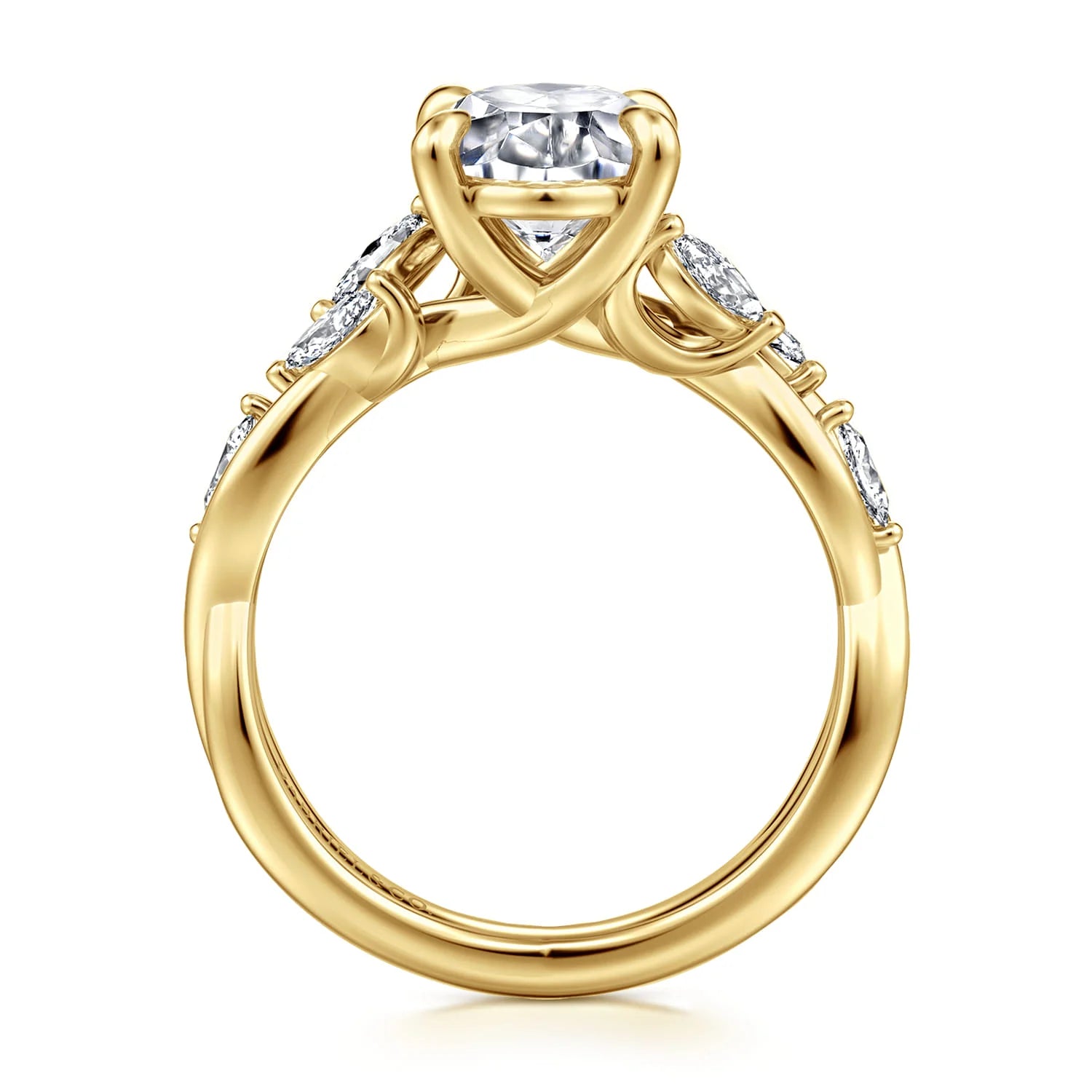 Gabriel & Co. 14K Gold Oval Diamond Engagement Ring - Skeie's Jewelers