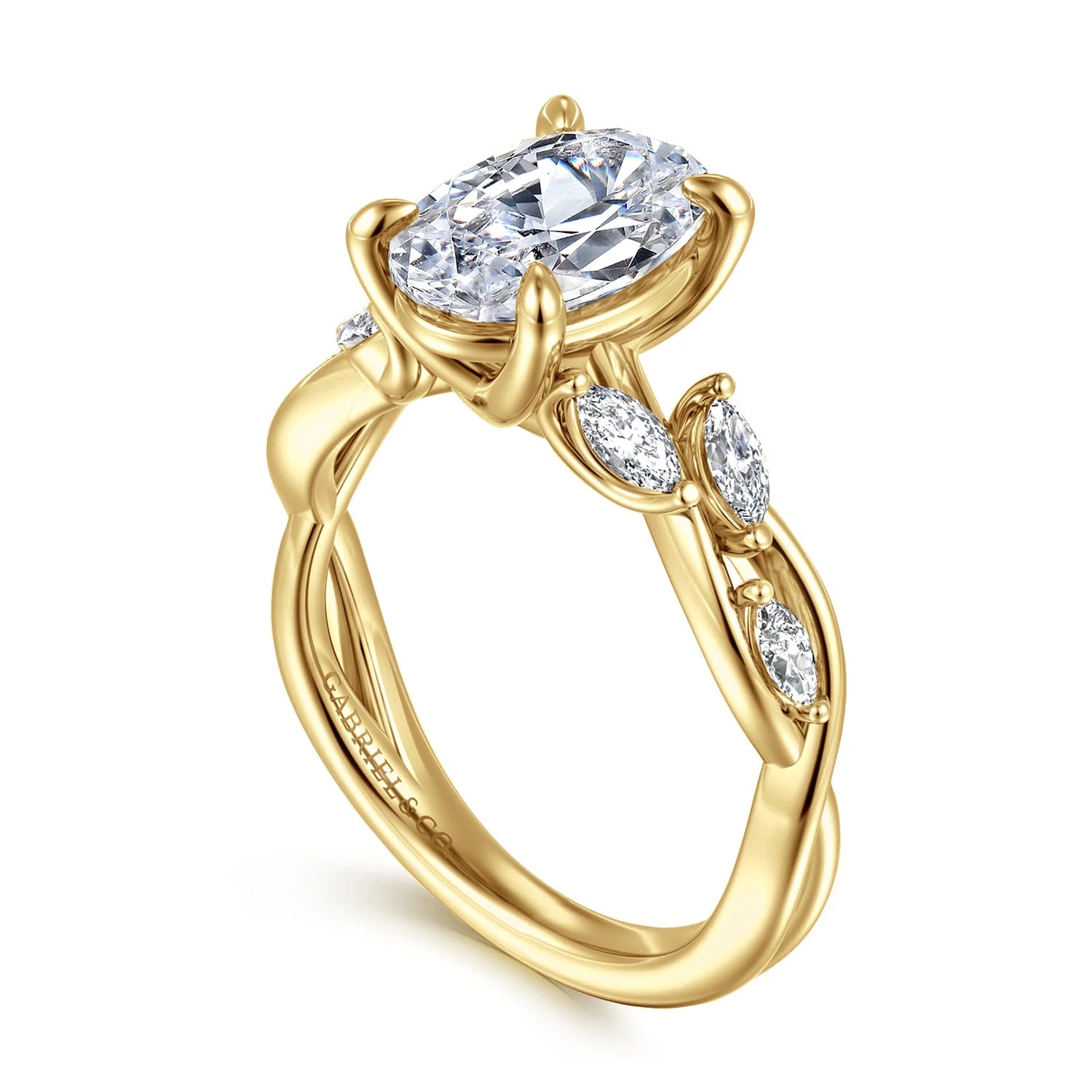 Gabriel & Co. 14K Gold Oval Diamond Engagement Ring - Skeie's Jewelers