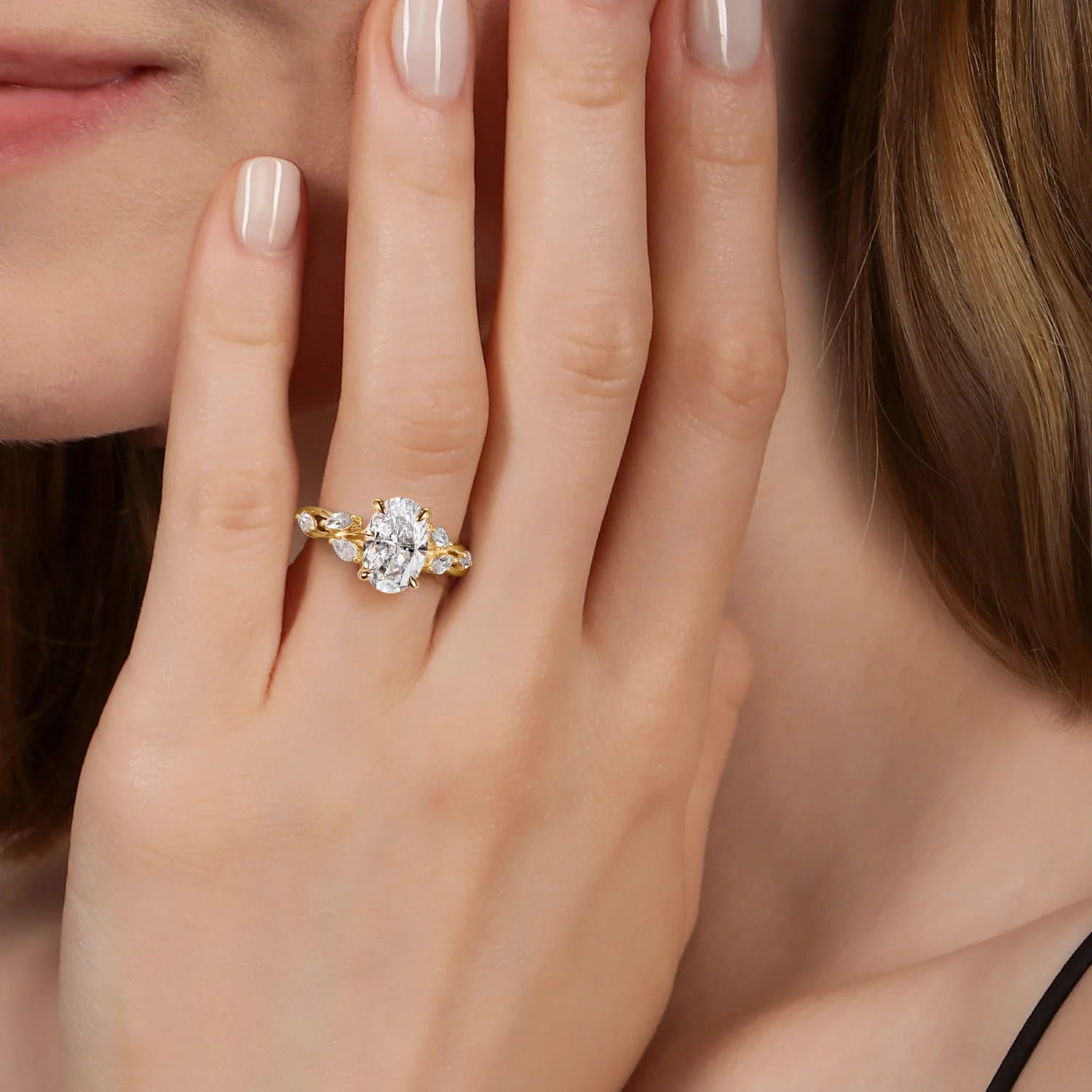 Gabriel & Co. 14K Gold Oval Diamond Engagement Ring - Skeie's Jewelers