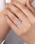 Gabriel & Co. 14K White Gold Emerald Cut Diamond Engagement Ring - Skeie's Jewelers