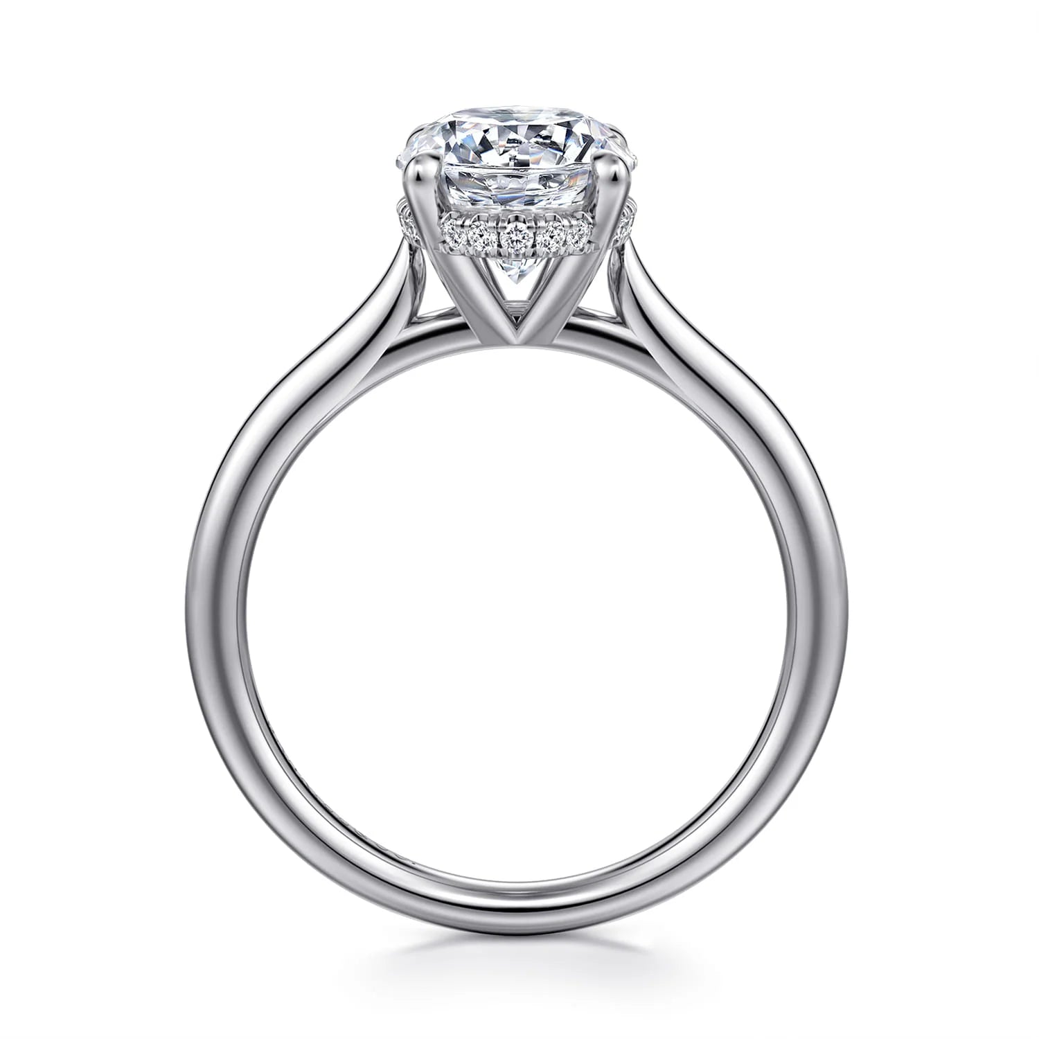 Gabriel & Co. 14K White Gold Round Solitaire Diamond Engagement Ring - Skeie's Jewelers