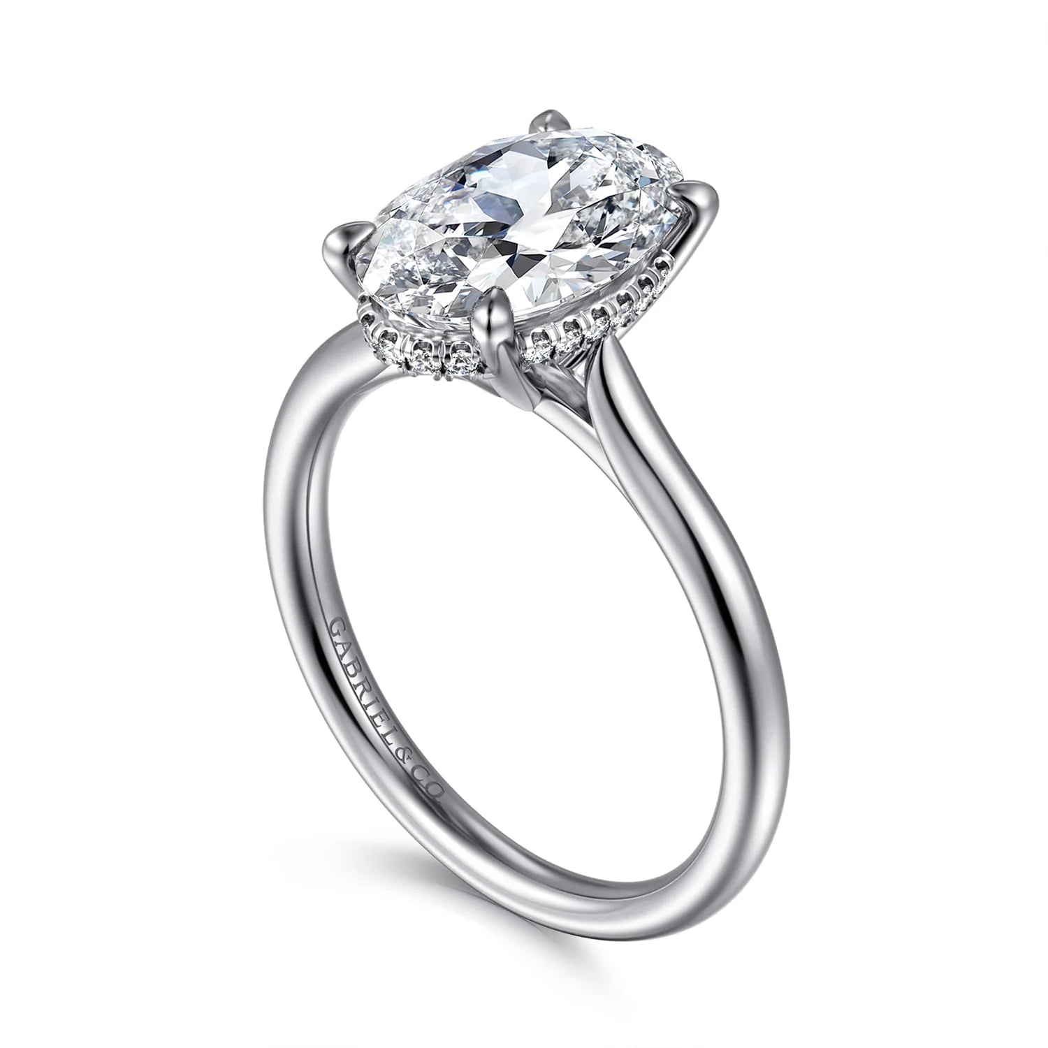 Gabriel & Co. 14K White Gold Round Solitaire Diamond Engagement Ring - Skeie's Jewelers