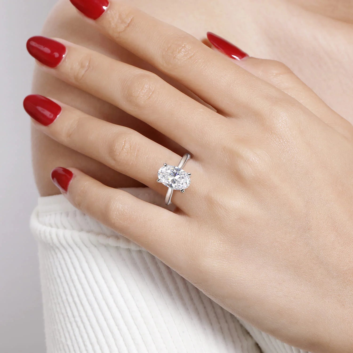 Gabriel & Co. 14K White Gold Round Solitaire Diamond Engagement Ring - Skeie's Jewelers