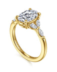 Gabriel & Co. 14K Yellow Gold Oval Diamond Engagement Ring - Skeie's Jewelers