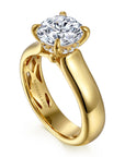 Gabriel & Co. 14K Yellow Gold Round Diamond Engagement Ring - Skeie's Jewelers