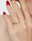 Gabriel & Co. 14K Yellow Gold Bypass Round Diamond Engagement Ring - Skeie's Jewelers