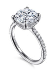 Gabriel & Co. 14K White Gold Round Diamond Engagement Ring - Skeie's Jewelers